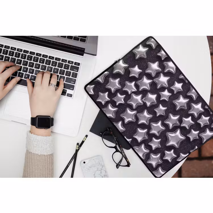 Laptophoes - Sterren - Glanzend - Patroon — 3
