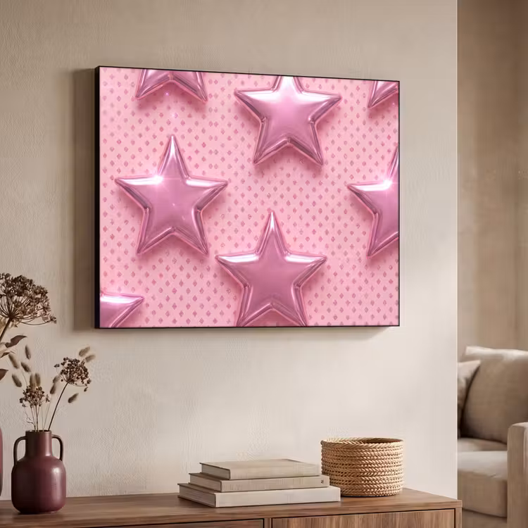 Art Frame - Sterren - Roze - Abstract — 7