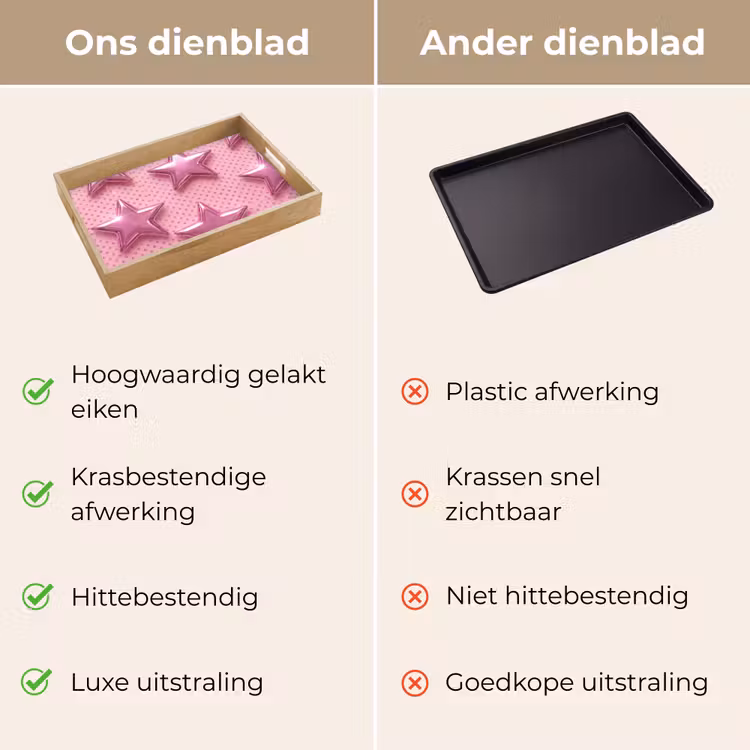 Dienblad - Sterren - Roze - Abstract — 3