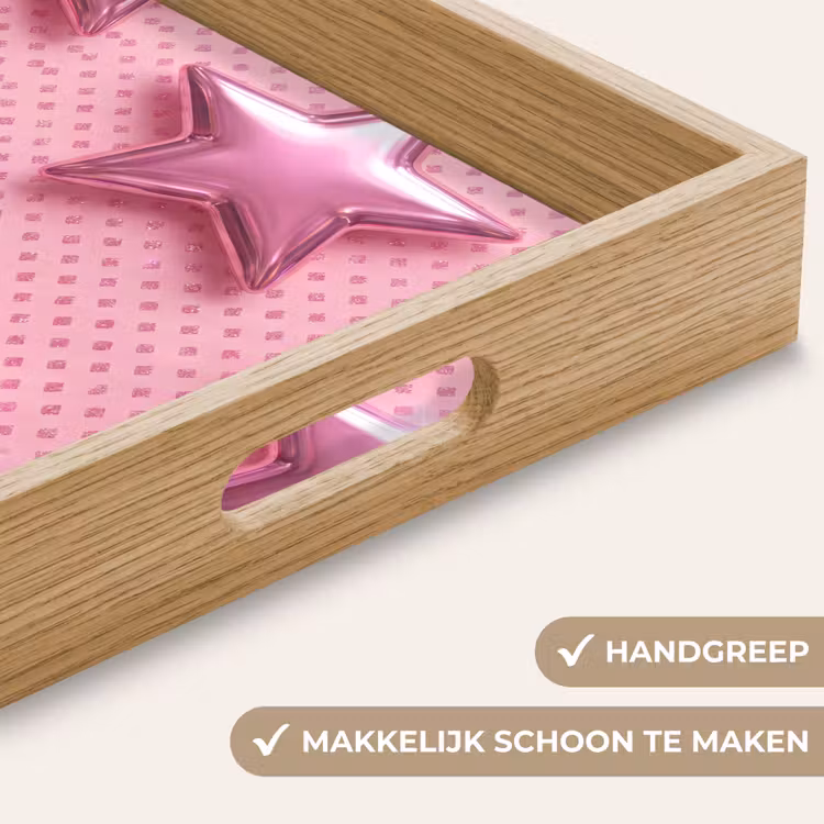 Dienblad - Sterren - Roze - Abstract — 5