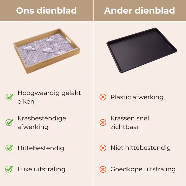 Dienblad - Sterren - Zilver - Abstract — 3