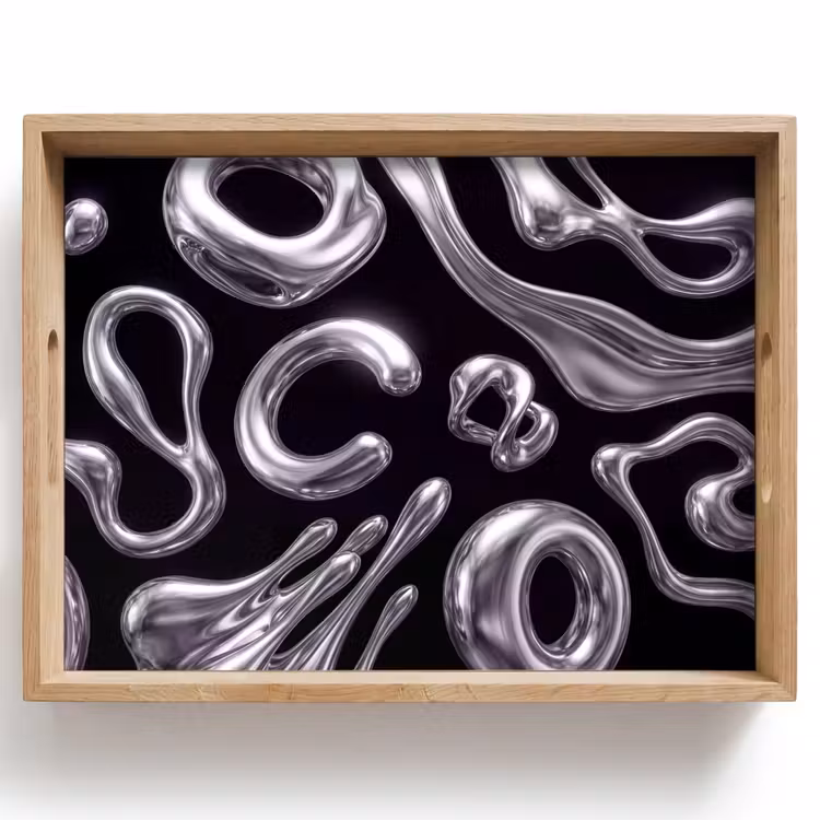 Dienblad - Abstract - Vormen - Zilver — 1