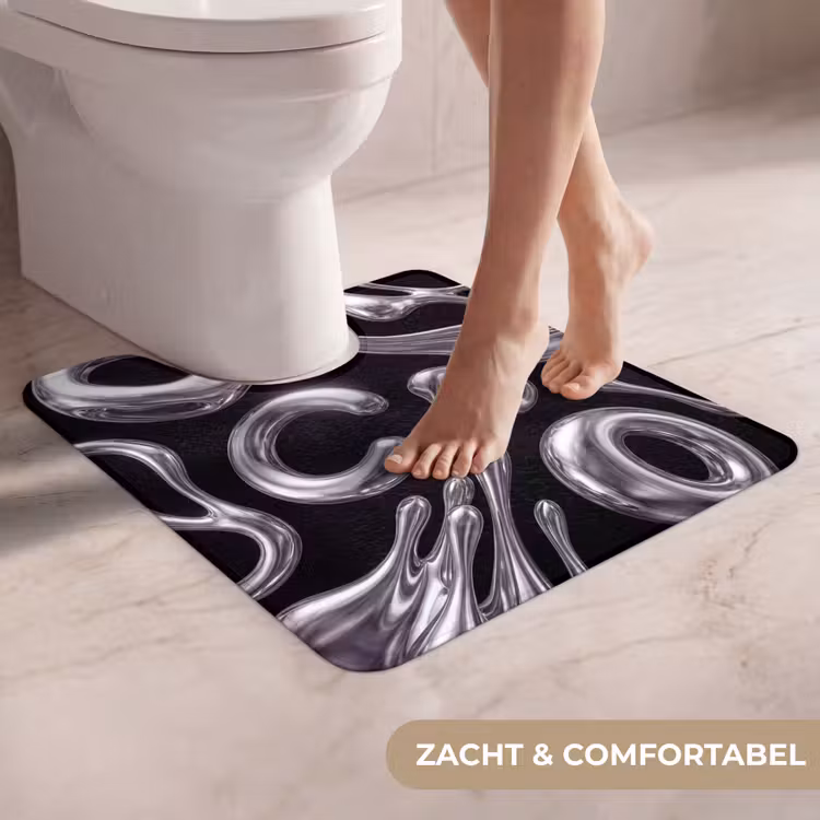 Wc Mat - Abstract - Vormen - Zilver — 5