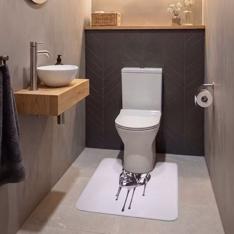 Wc Mat - Hoofd - Smeltend - Abstract — 2