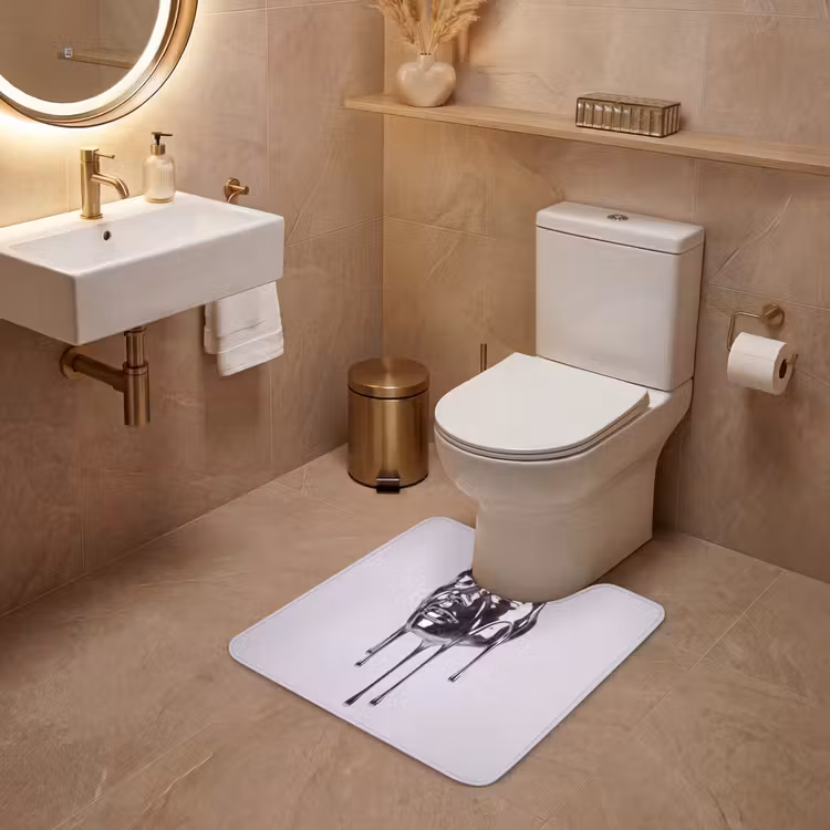 Wc Mat - Hoofd - Smeltend - Abstract — 3