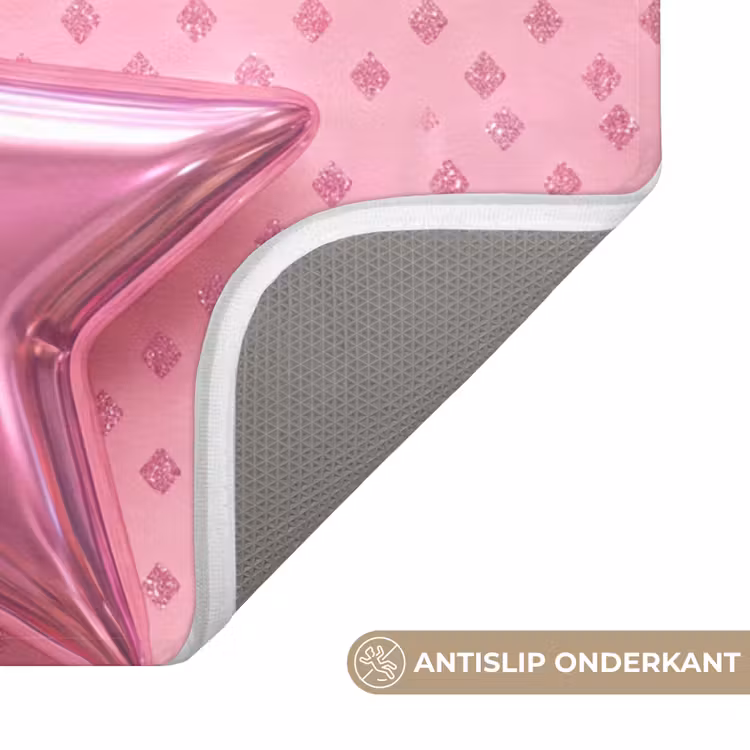 Wc Mat - Sterren - Roze - Abstract — 4