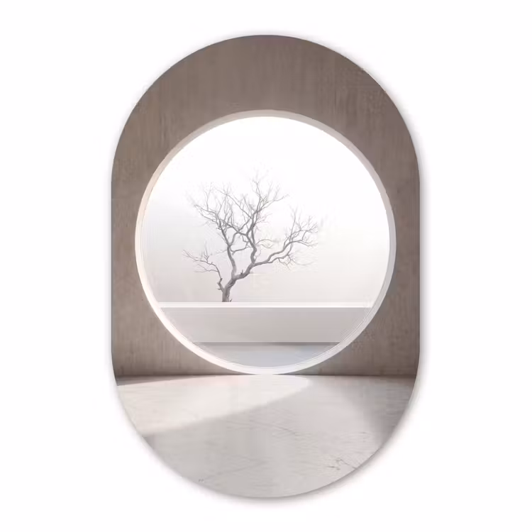 Muurovaal aluminium - Boom - Cirkel - Modern — 1