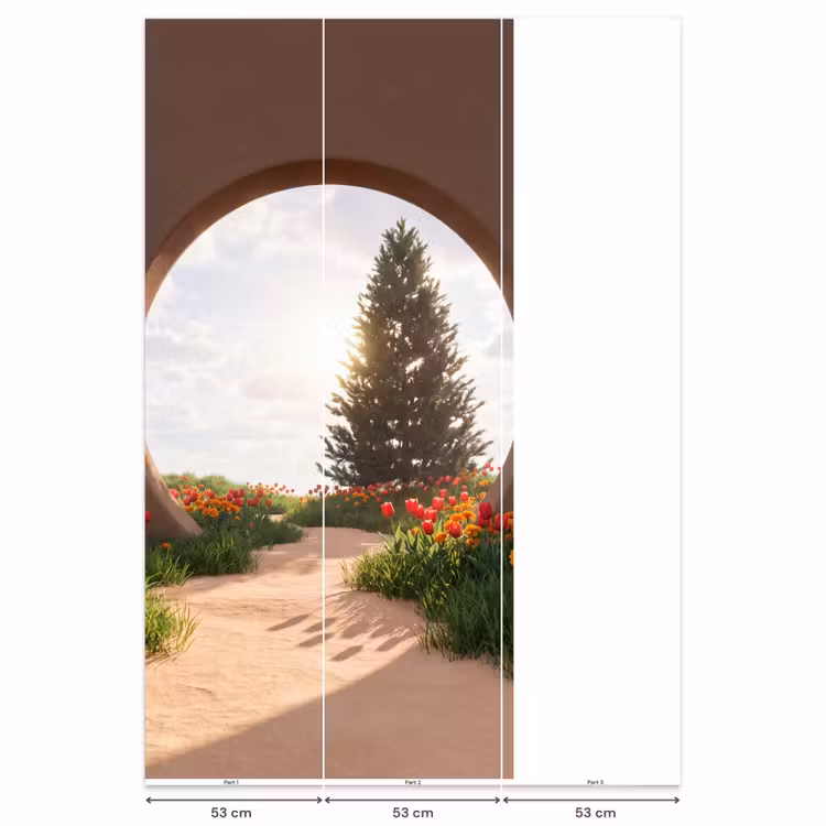 Behang - Pad - Bloemen - Natuur β 6