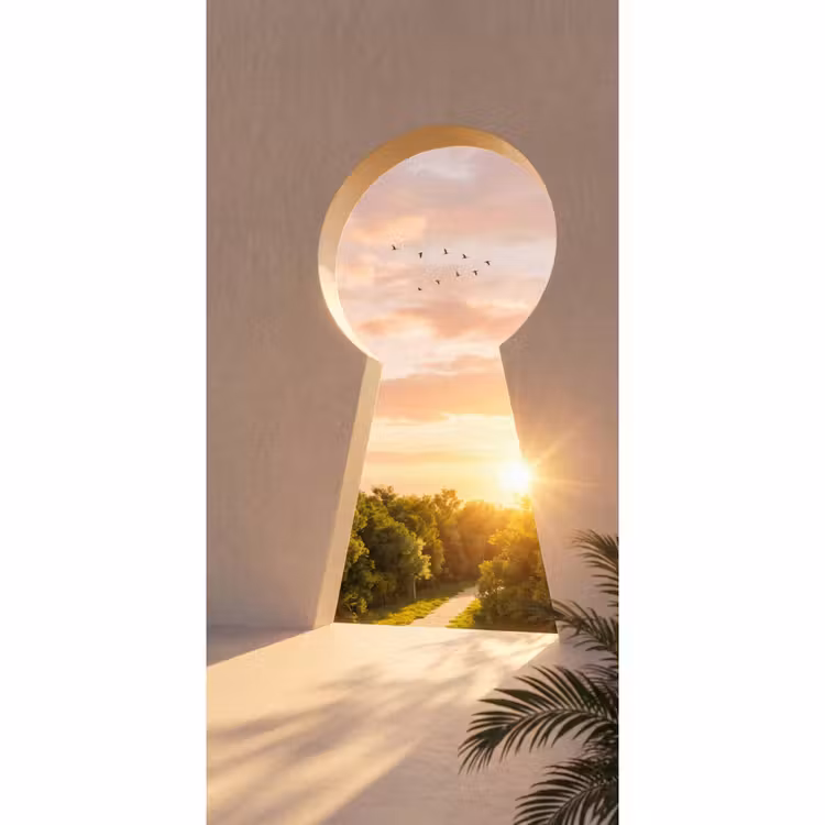Behang - Sleutelgat - Natuur - Zon — 2