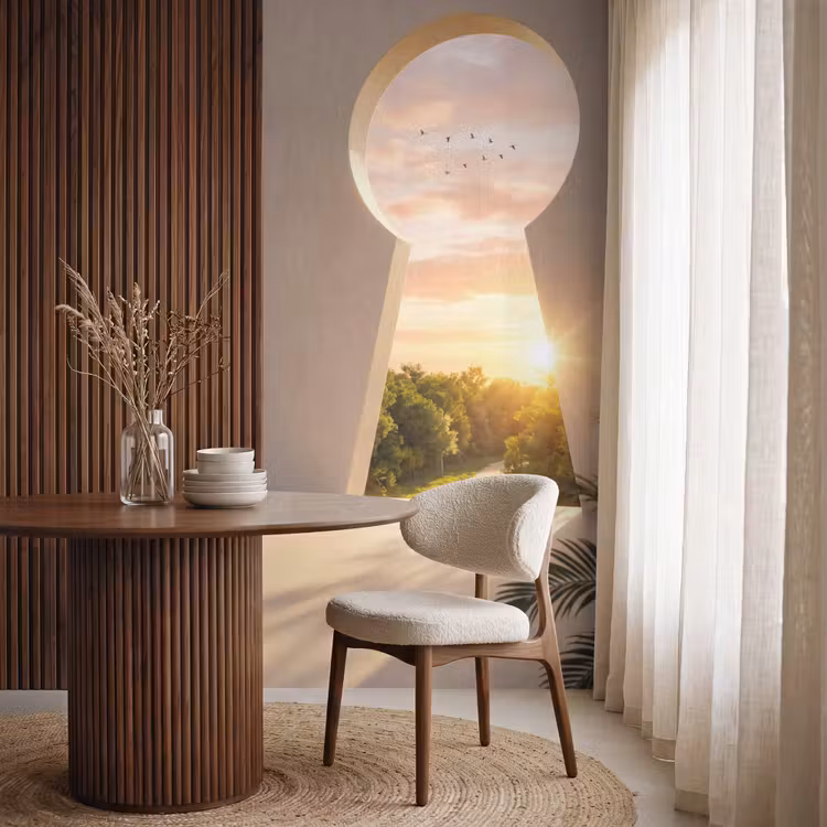 Behang - Sleutelgat - Natuur - Zon — 4
