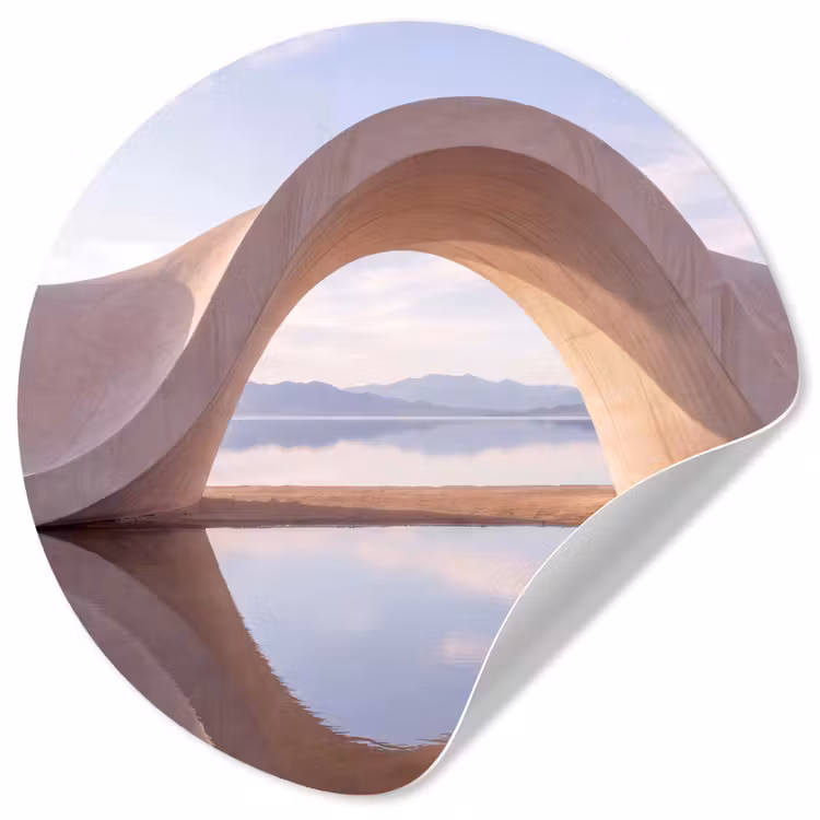Behangcirkel - Boog - Water - Natuur — 1