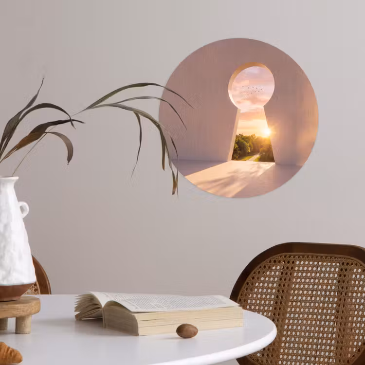 Behangcirkel - Sleutelgat - Natuur - Zon — 4