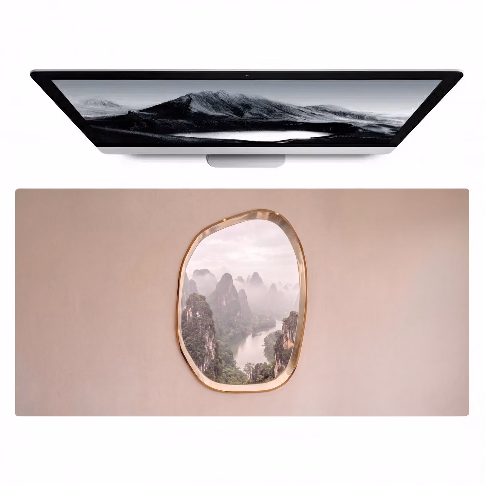 Bureau onderlegger - Bergen - Rivier - Natuur — 1