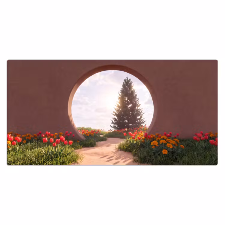 Bureau onderlegger - Pad - Bloemen - Natuur — 2