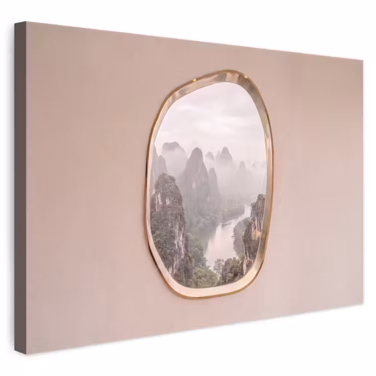 Canvas schilderij - Bergen - Rivier - Natuur — 1