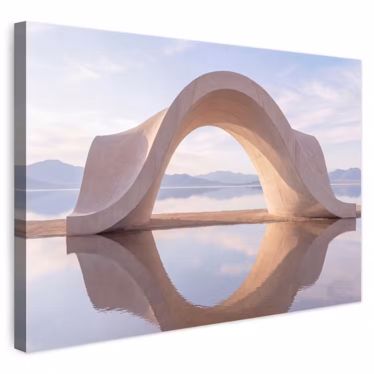 Canvas schilderij - Boog - Water - Natuur — 1