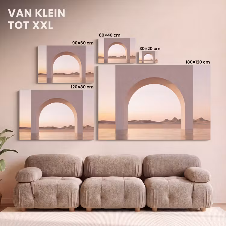 Canvas schilderij - Boog - woestijn - natuur — 8