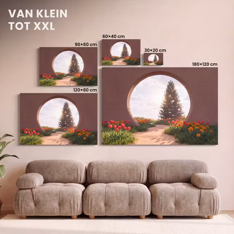 Canvas schilderij - Pad - Bloemen - Natuur — 8