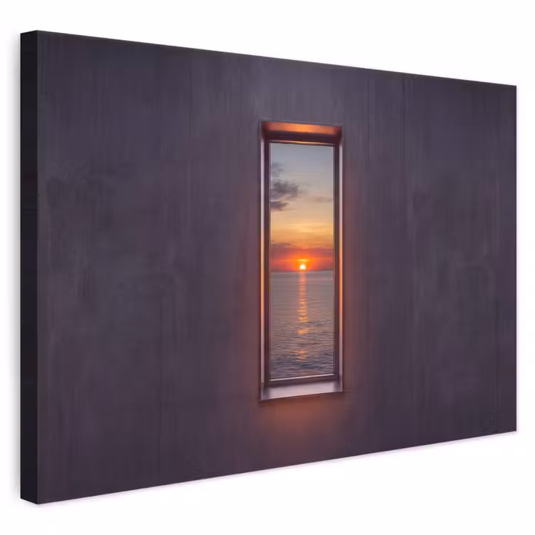 Canvas schilderij - Zonsondergang - Zee - Natuur — 1