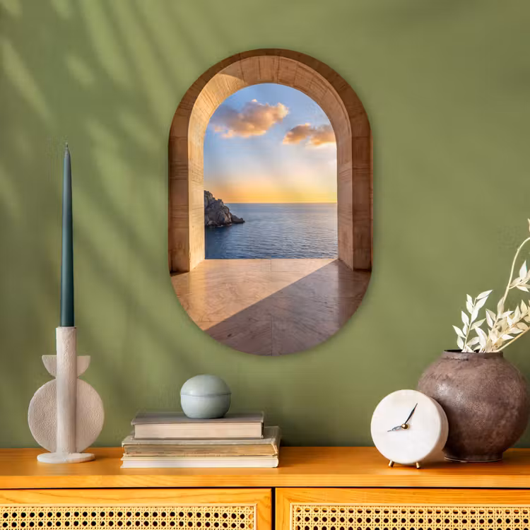 Muurovaal - Kunststof - Zee - Landschap - Avond — 2