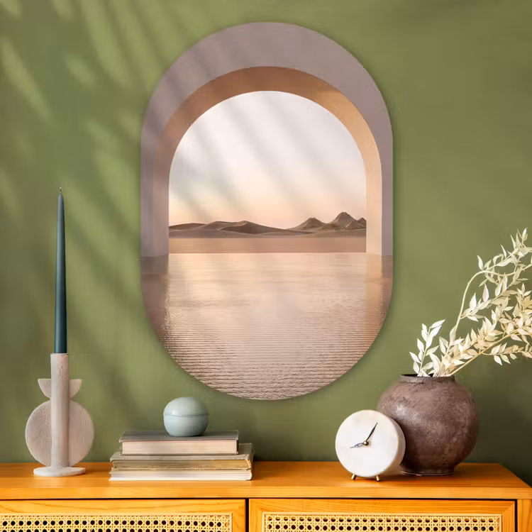 Muurovaal - Glas - Boog - woestijn - natuur — 2