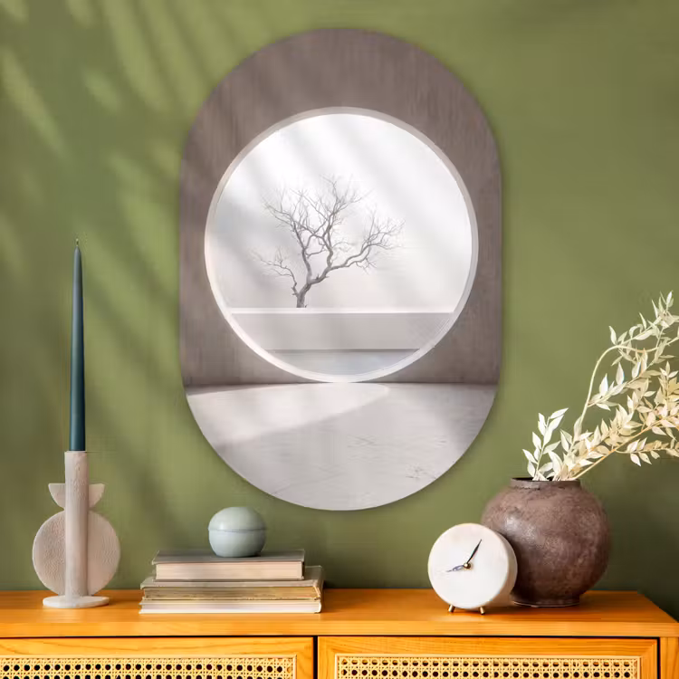 Muurovaal - Glas - Boom - Cirkel - Modern — 2
