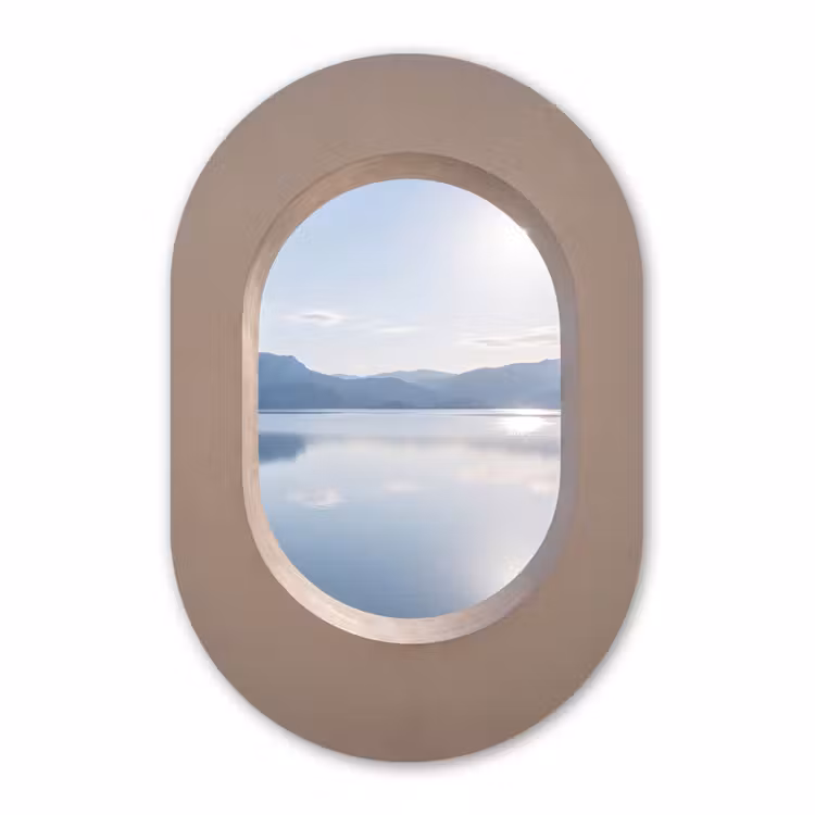 Muurovaal - Glas - Landschap - Water - Modern — 1