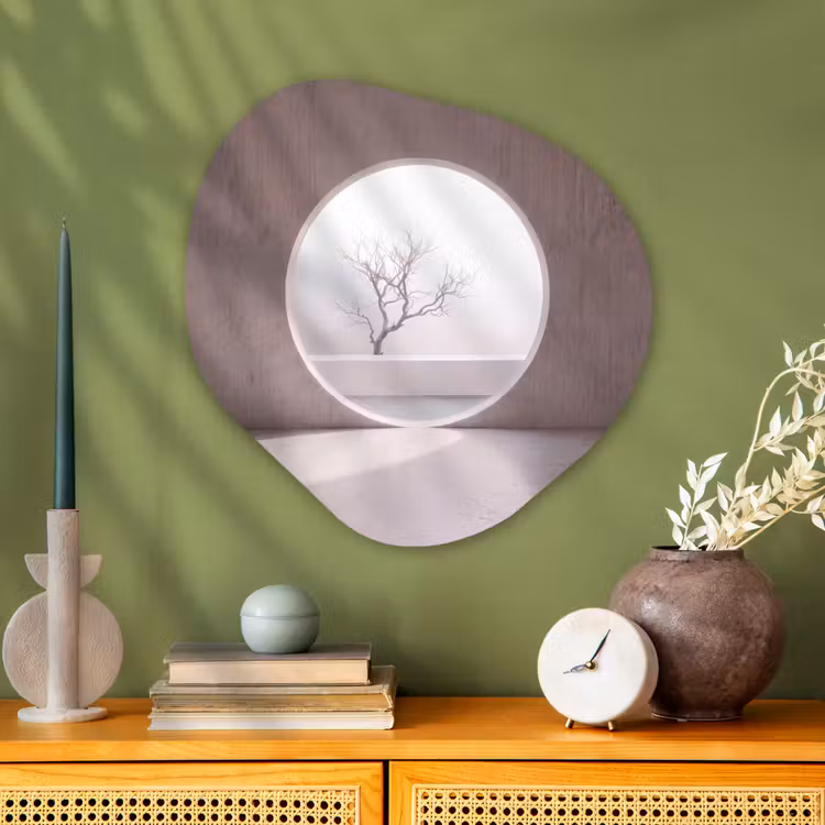 Organisch schilderij - Glas - Boom - Cirkel - Modern — 2