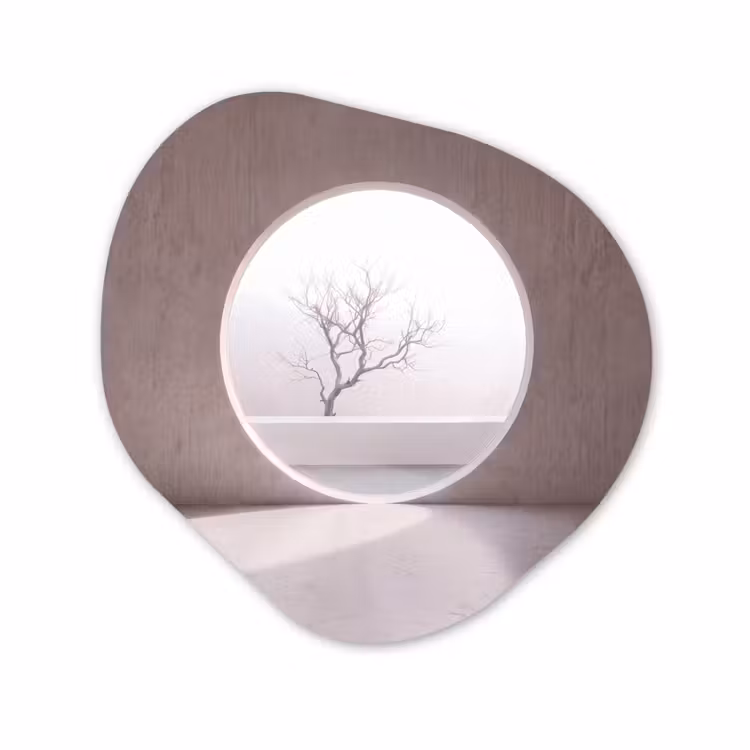 Organisch schilderij - Forex - Boom - Cirkel - Modern — 1