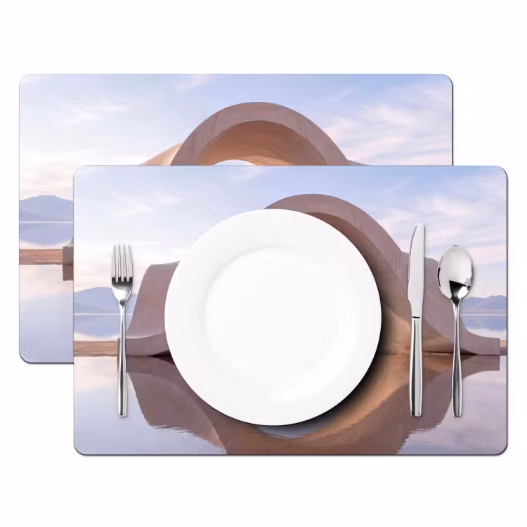 Placemat - 6 stuks - Boog - Water - Natuur — 2