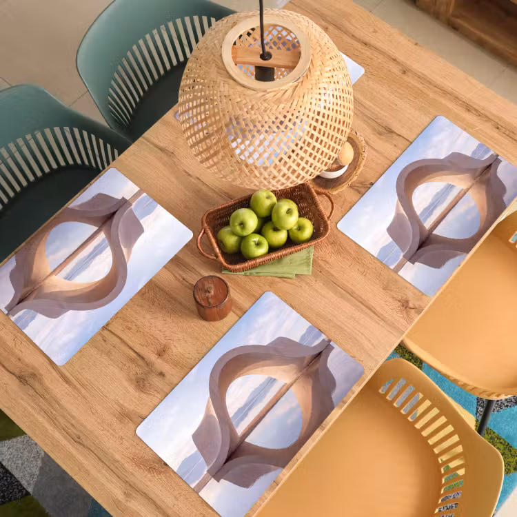Placemat - 6 stuks - Boog - Water - Natuur — 4