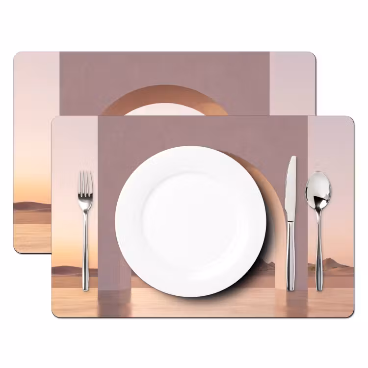 Placemat - 6 stuks - Boog - woestijn - natuur — 2