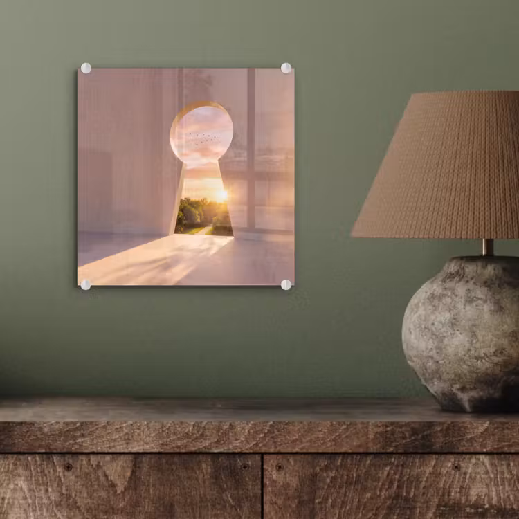Glas schilderij - Sleutelgat - Natuur - Zon — 4