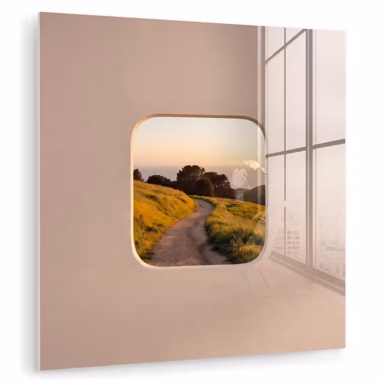 Glas schilderij - Uitzicht - Kust - Natuur — 1