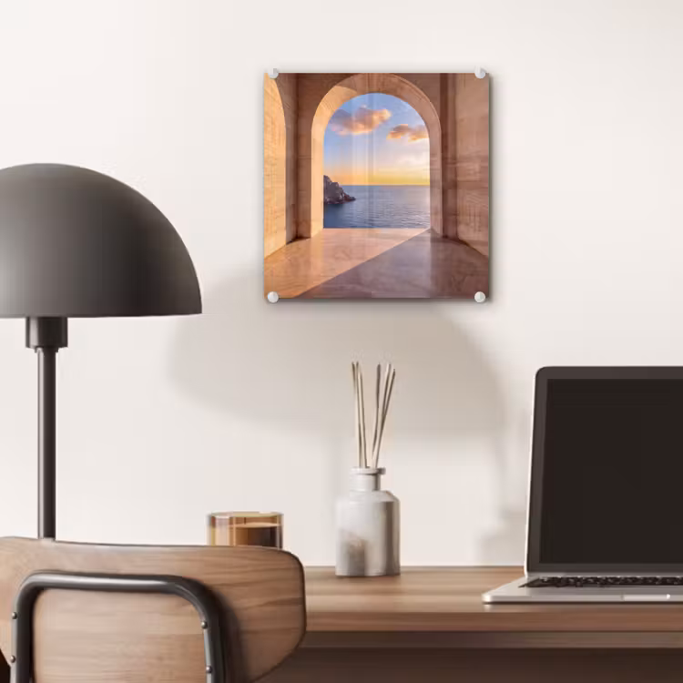 Glas schilderij - Zee - Landschap - Avond — 7