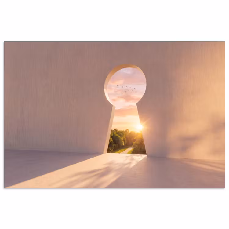 Poster - Sleutelgat - Natuur - Zon — 1