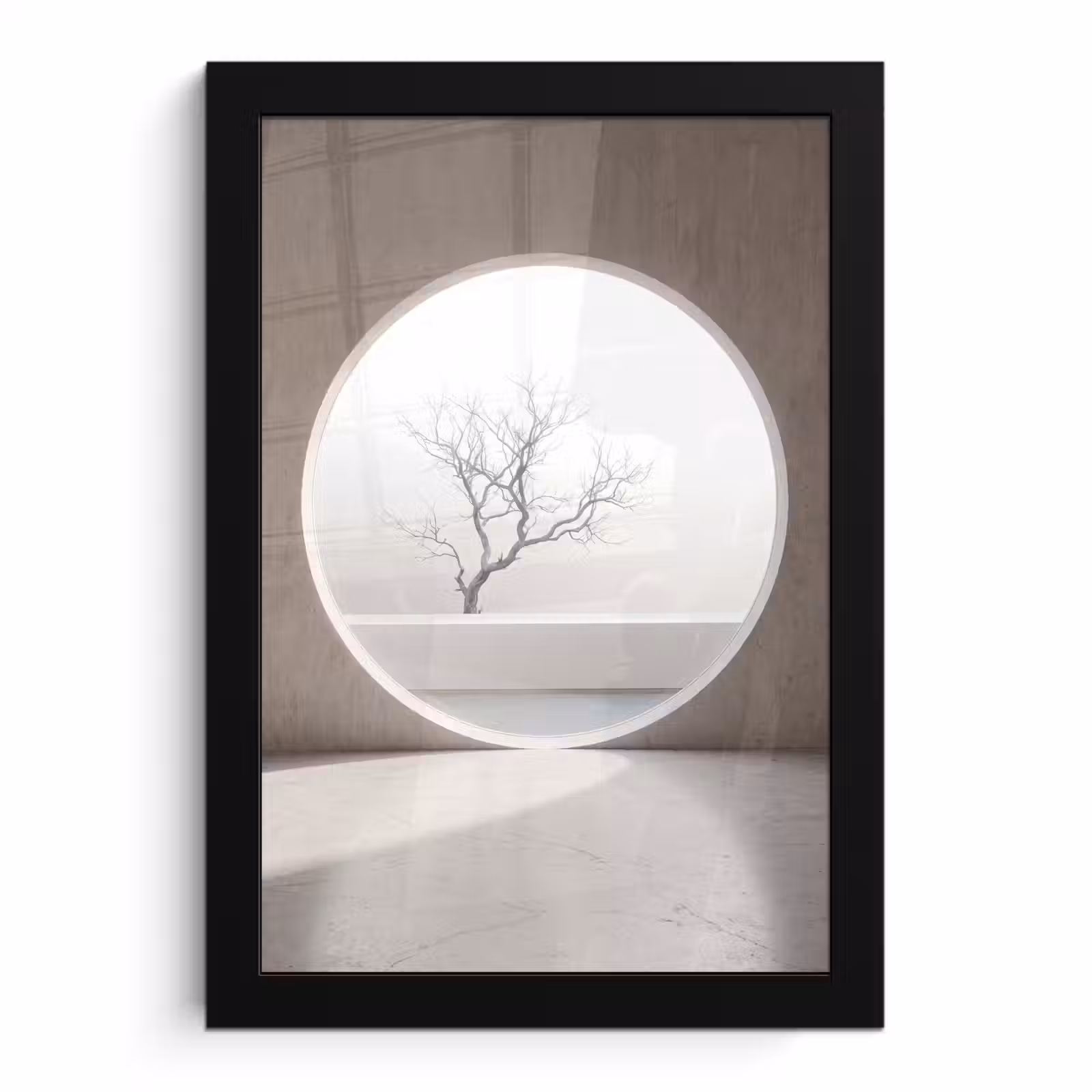 Poster met lijst - Boom - Cirkel - Modern — 1