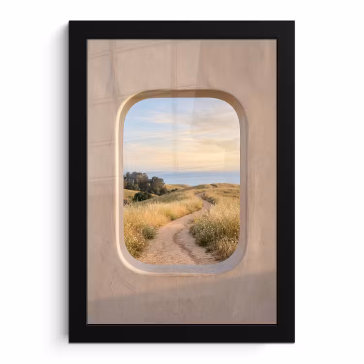 Poster met lijst - Uitzicht - Kust - Natuur — 1