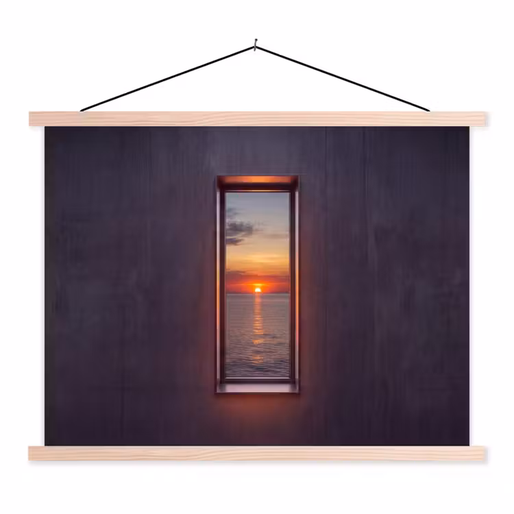 Schoolplaat - Zonsondergang - Zee - Natuur — 1