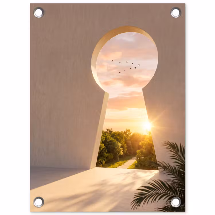 Tuinposter - Sleutelgat - Natuur - Zon — 1