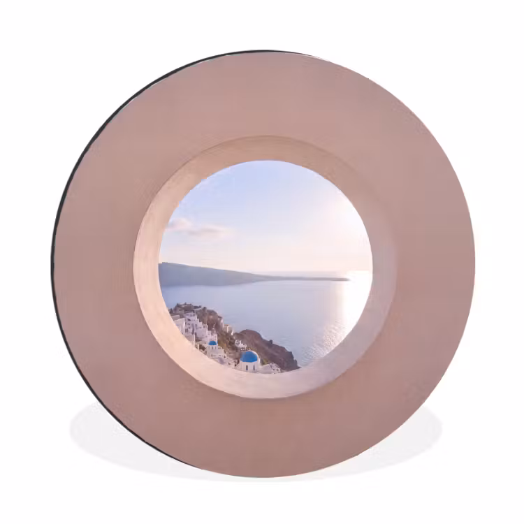 Wandcirkel - Aluminium - Uitzicht - Zee - Natuur — 1