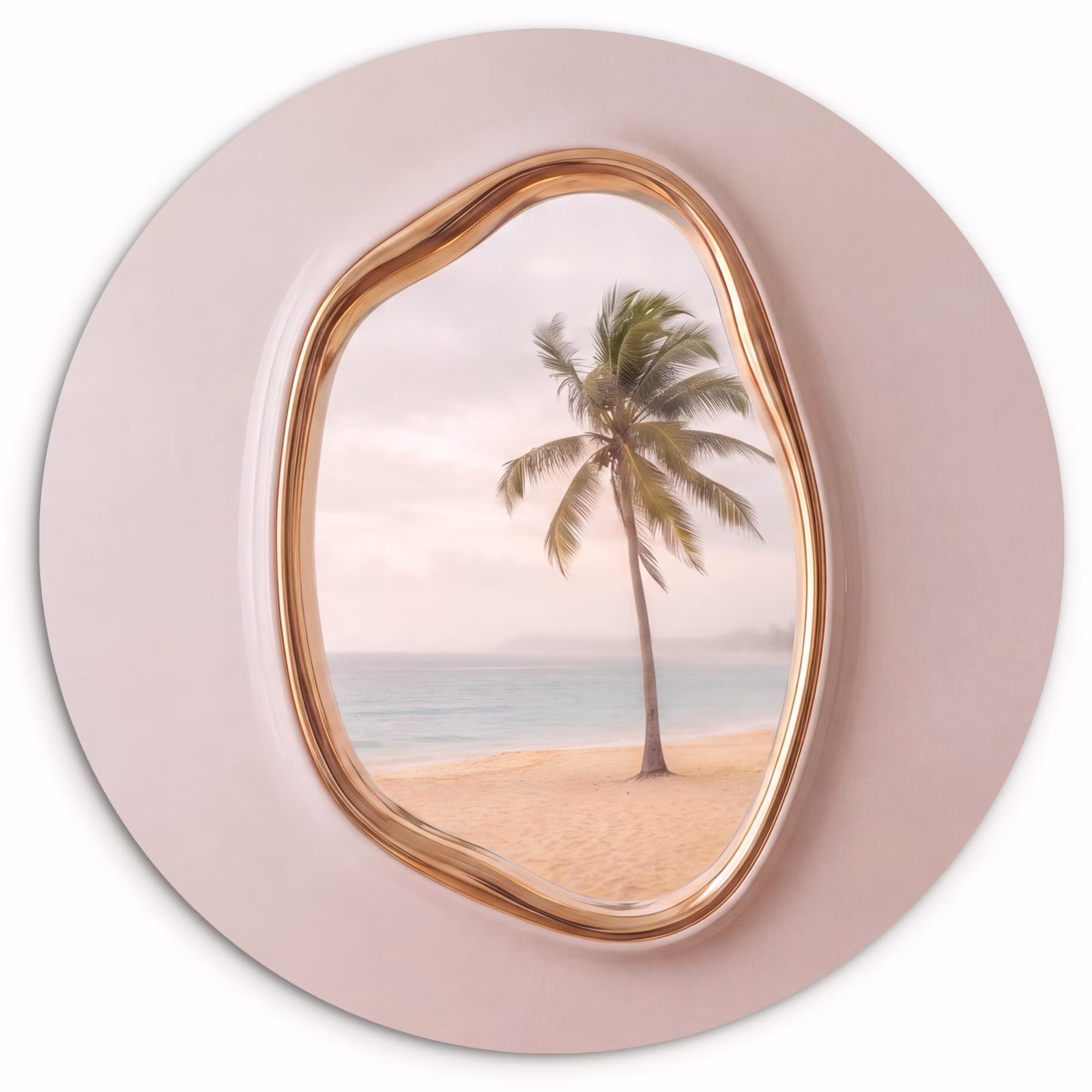 Wandcirkel - Glas - Tropisch - Landschap - Kust — 1