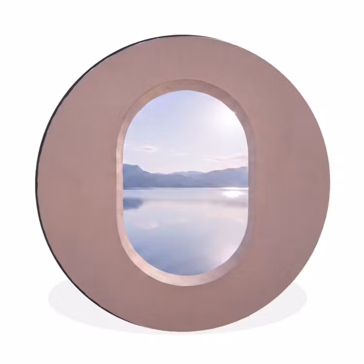 Wandcirkel - Aluminium - Landschap - Water - Modern — 1