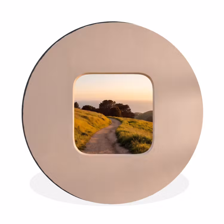 Wandcirkel - Aluminium - Uitzicht - Kust - Natuur — 1