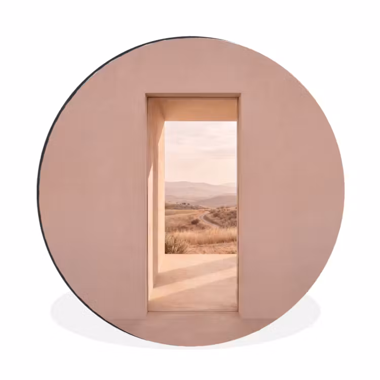 Wandcirkel - Aluminium - Uitzicht - Natuur - Rust — 1