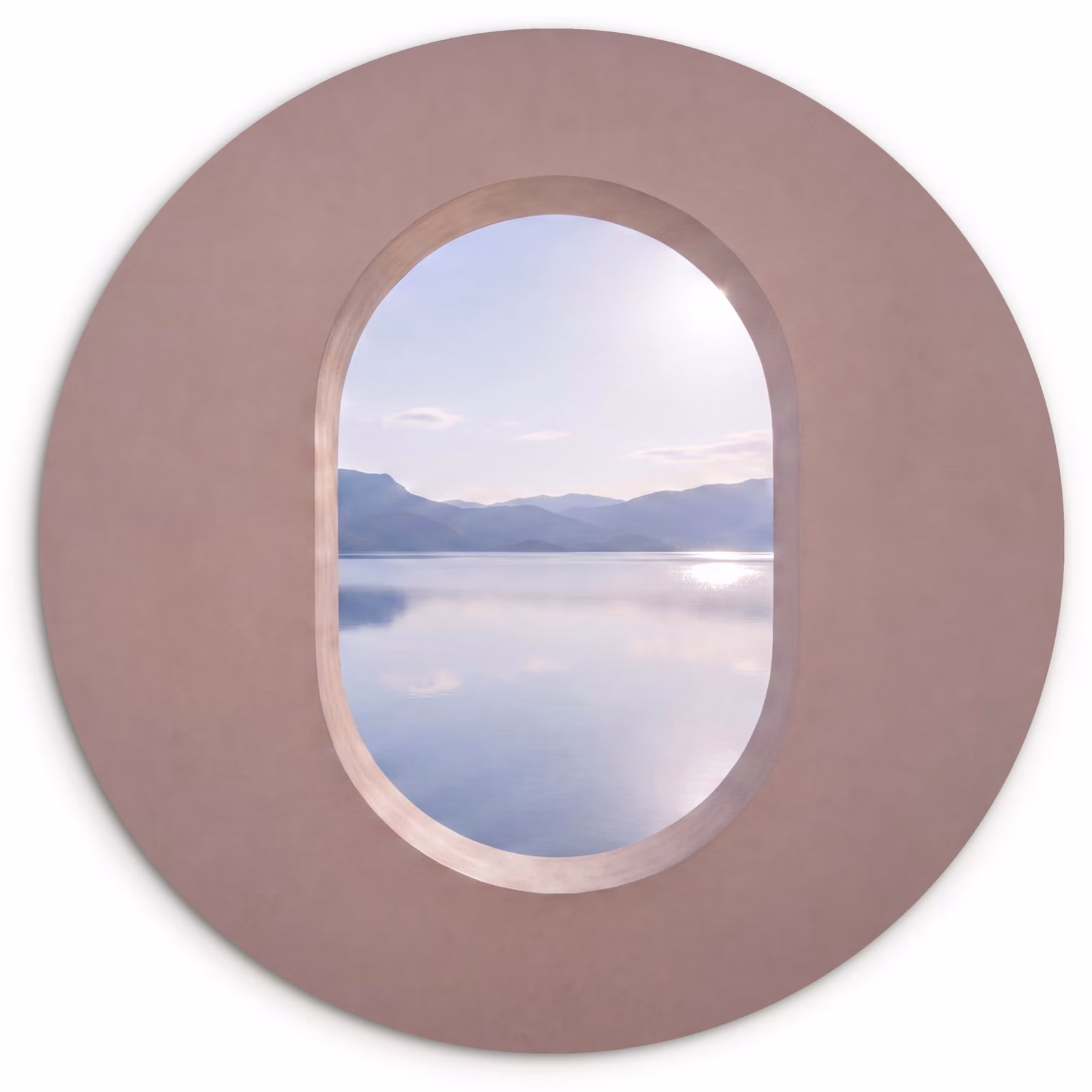Wandcirkel - Glas - Landschap - Water - Modern — 1