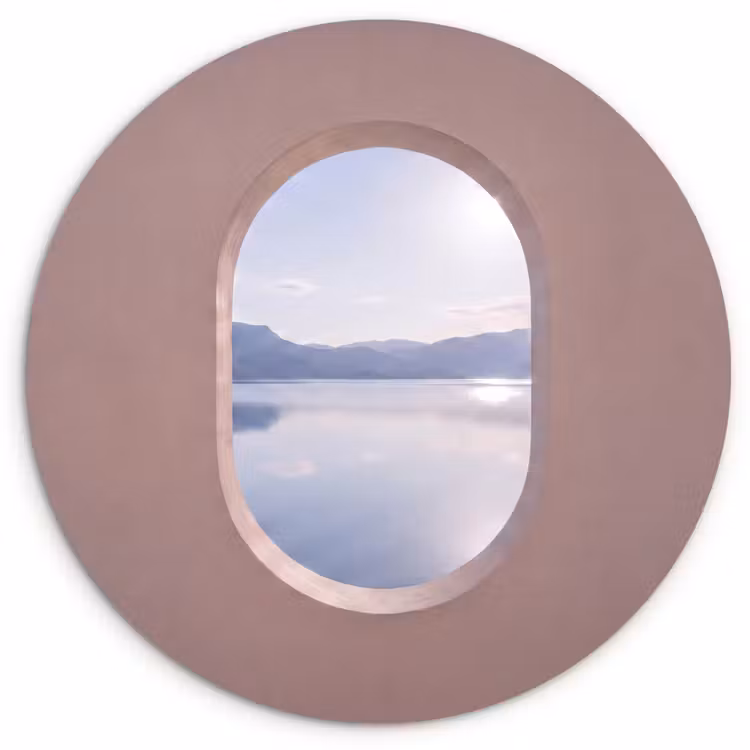 Wandcirkel - Glas - Landschap - Water - Modern — 1