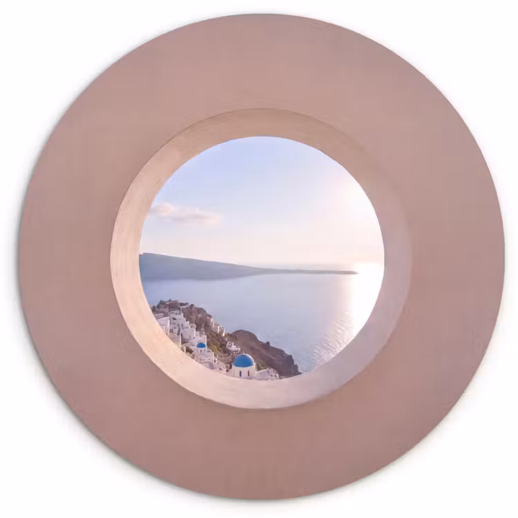 Wandcirkel - Glas - Uitzicht - Zee - Natuur — 1