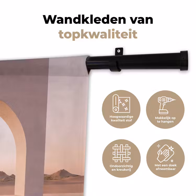 Wandkleed - Boog - woestijn - natuur — 3