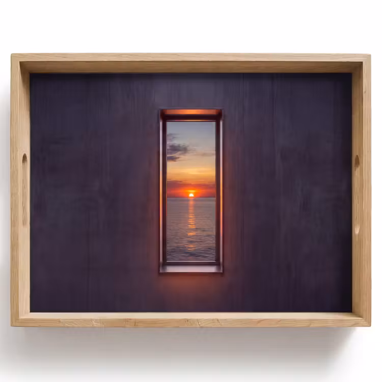 Dienblad - Zonsondergang - Zee - Natuur — 1